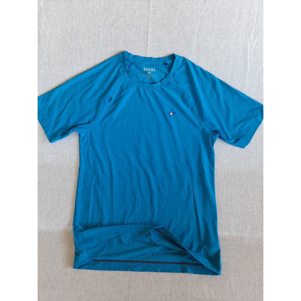 Rhone Men Small Tee Shirt Activewear Lightweight RoundNeck Blended Poly Stretch
